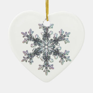 Snow flake ceramic ornament