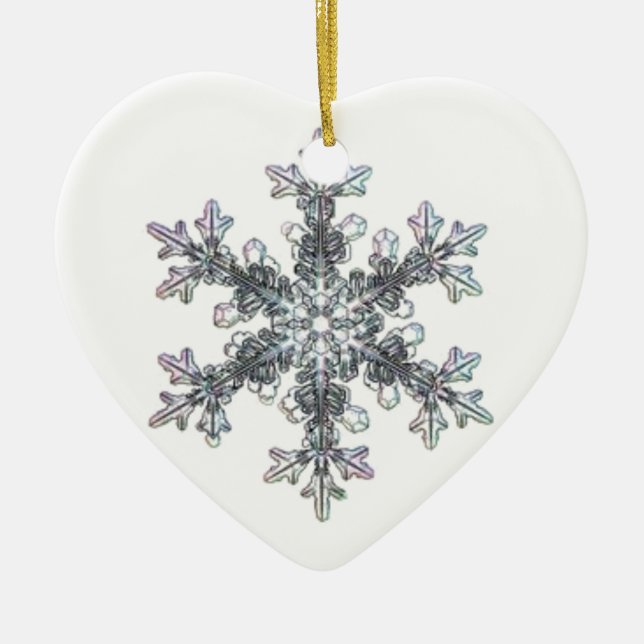 Snow flake ceramic ornament (Front)