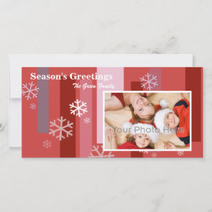 Snow Flake Christmas Photocard Holiday Card