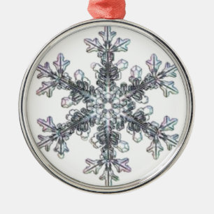 Snow flake metal ornament