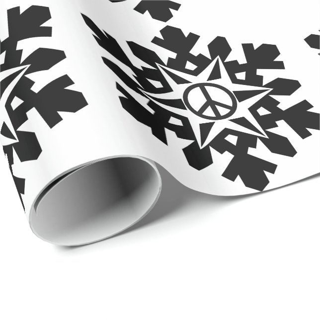 Snow flake - peace on earth wrapping paper (Roll Corner)