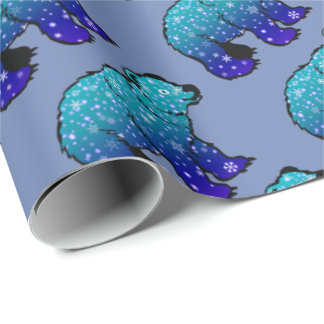 Snow Flake Polar Bear Wrapping Paper