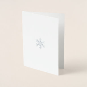 Snow flake, silver sparkling wonderland  foil card
