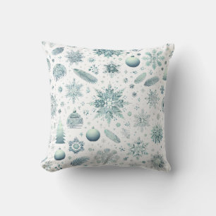 Snow Flakes Christmas Throw Pillow
