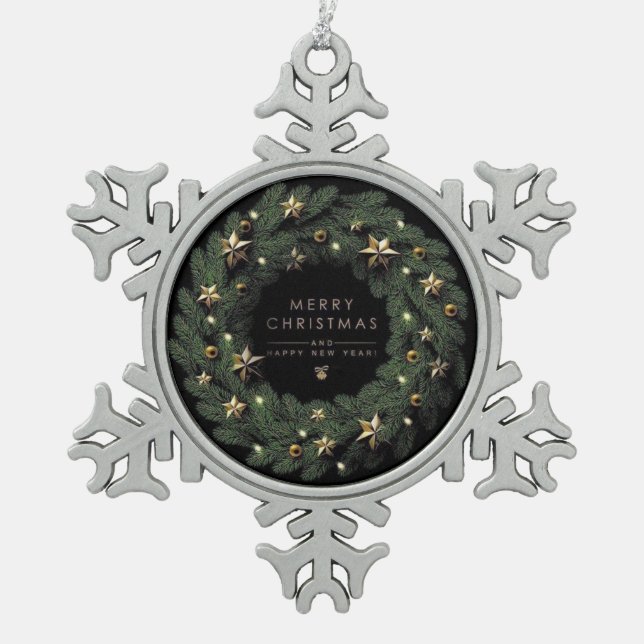 Snow flakes framed ornament  (Front)