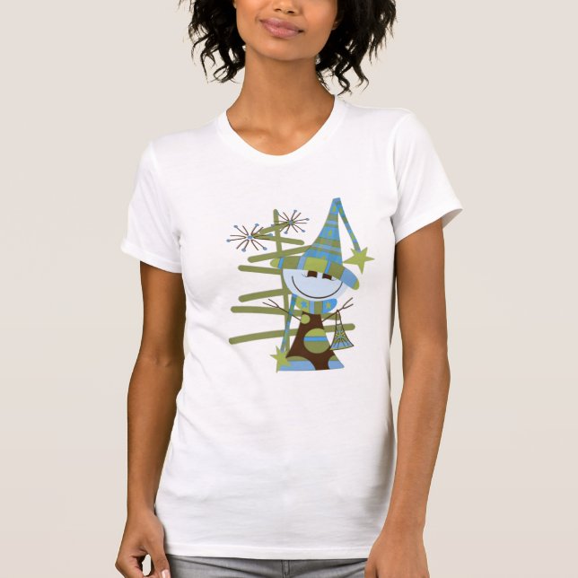 Snow Flakes Micro-Fibre Blouse T-Shirt (Front)