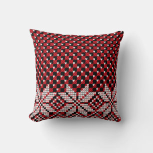 Snow Flakes Pattern Throw Pillow