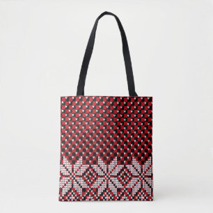 Snow Flakes Pattern Tote Bag
