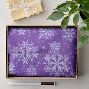 Snow Flakes Purple Tissue Paper