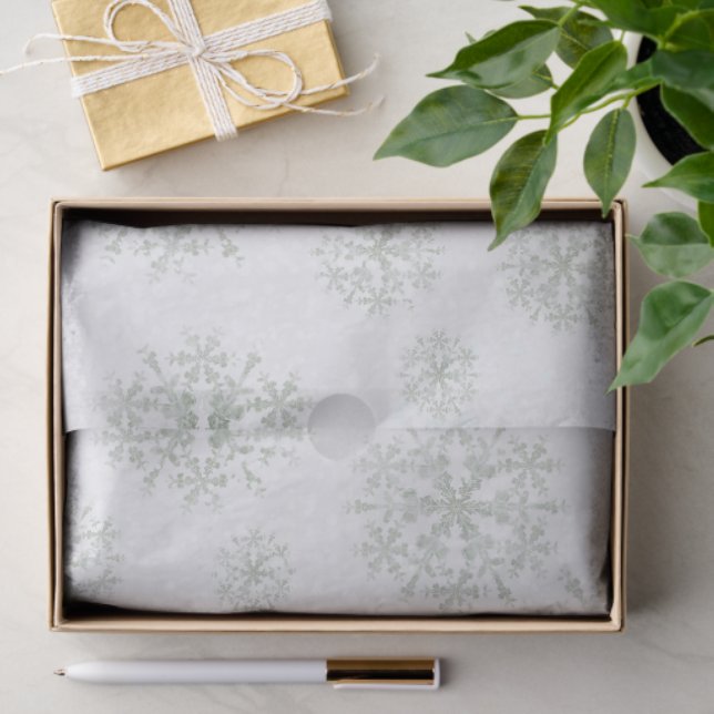 Snow Flakes White Tissue Paper (Gift)