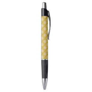 Snow Flakes Yellow White Pen