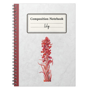 Snow Flower Personalized Composition Notebook