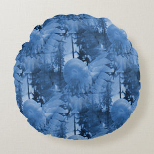 Snow flowers..... round pillow