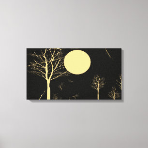 Snow flurry on a moonlit night Wrapped Canvas