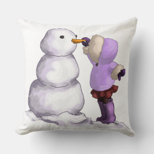 Snow Friend Throw Pillow