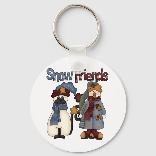 Snow Friends Tshirts and Gifts Keychain (Front)