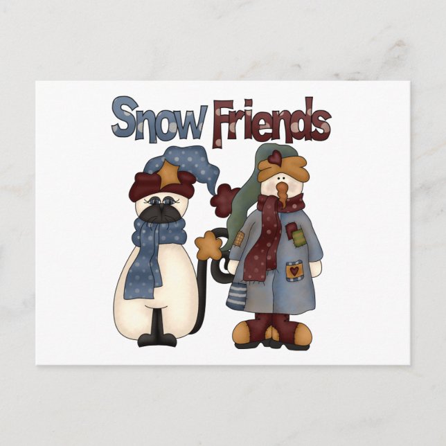 Snow Friends Tshirts and Gifts Postcard (Front)