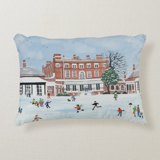 Snow Fun 1991 Decorative Pillow (Front)