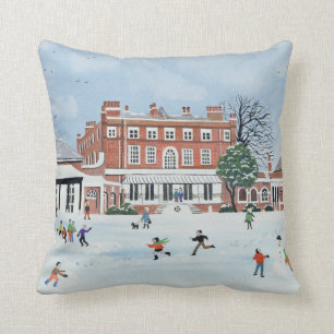 Snow Fun 1991 Throw Pillow