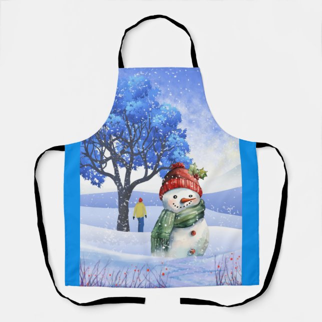 SNOW FUN ON A WINTER DAY APRON (Front)