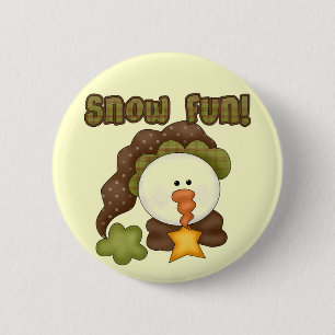 Snow  Fun One Tshirts and Gifts 2 Inch Round Button