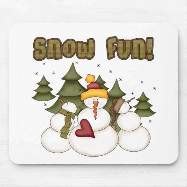 Snow Fun Two Tshirts and Gifts Mouse Pad (Front)