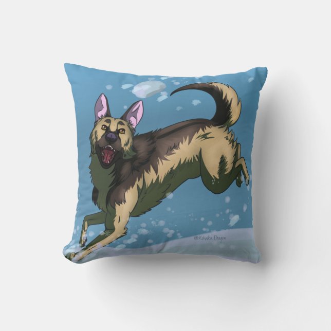 Snow Games  Throw Pillow (Front)