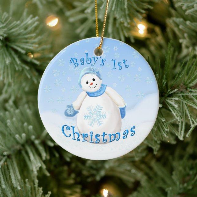 Snow Girl Baby's First Christmas Keepsake Ornament (Tree)