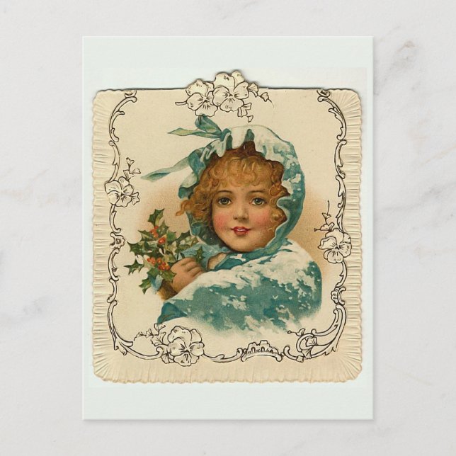 "Snow Girl" Christmas Postcard (Front)