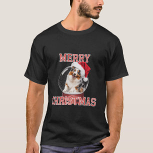 Snow Globe Australian Shepherd Dog Christmas  T-Shirt