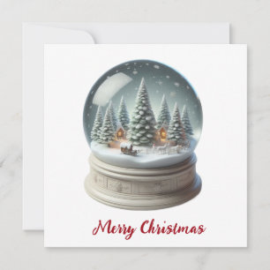 Snow Globe Christmas Holiday Card