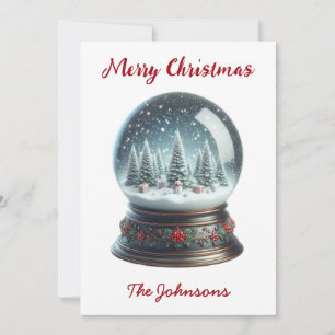 Snow Globe Christmas Holiday Card