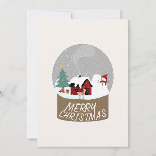Snow Globe Christmas Xmas Card