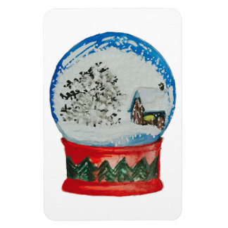 Snow Globe Crystal Ball Winter Village Christmas Magnet
