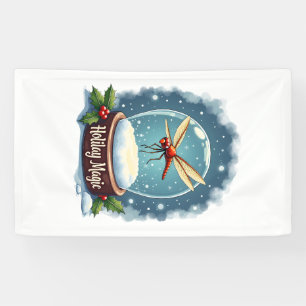 Snow Globe Dragonfly Banner