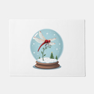 Snow Globe Dragonfly Doormat
