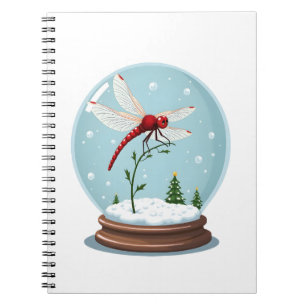 Snow Globe Dragonfly Notebook