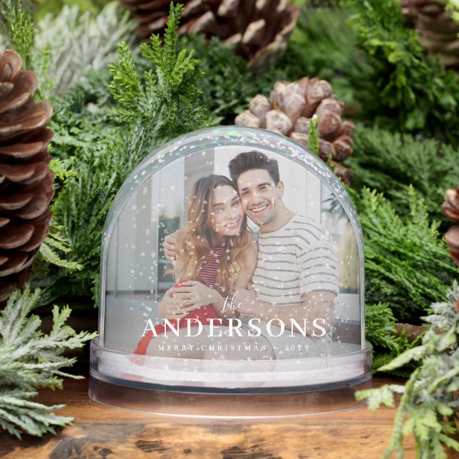 Snow Globe | Elegant Modern Minimal Couple Photo (Winter)