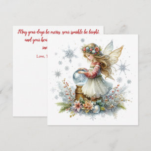 Snow Globe Fairy Holiday Card