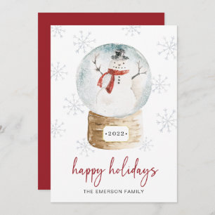 Snow Globe Happy Holiday Card