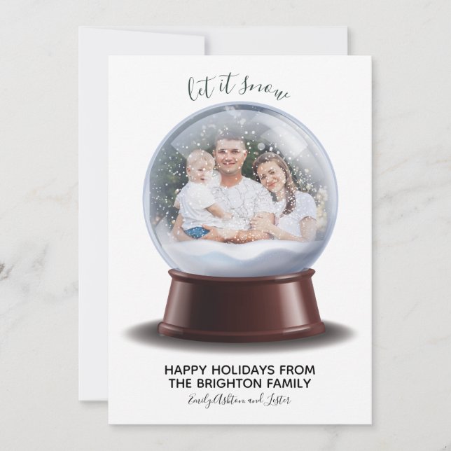 Snow Globe Holiday Card Let It Snow 2021 (Front)