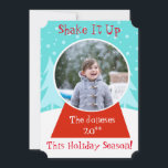 Snow Globe Holiday Photo Card<br><div class="desc">Shake it up this holiday season with this customizable Snow Globe Holiday Photo Card! The design features a snow globe sitting in a scene so perfect it is usually only seen in a snow globe. The globe has a red base and a ball ready for your favourite photo. Simply replace...</div>