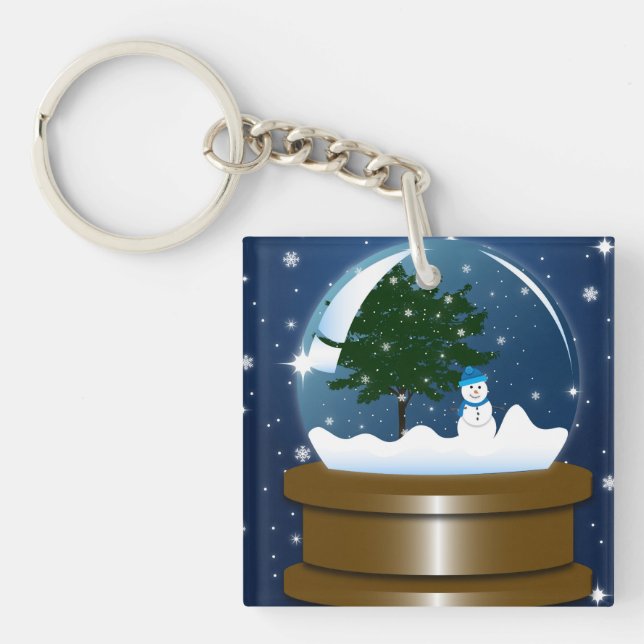 Snow Globe Keychain (Front)