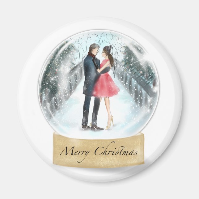 Snow globe magnet (Front)