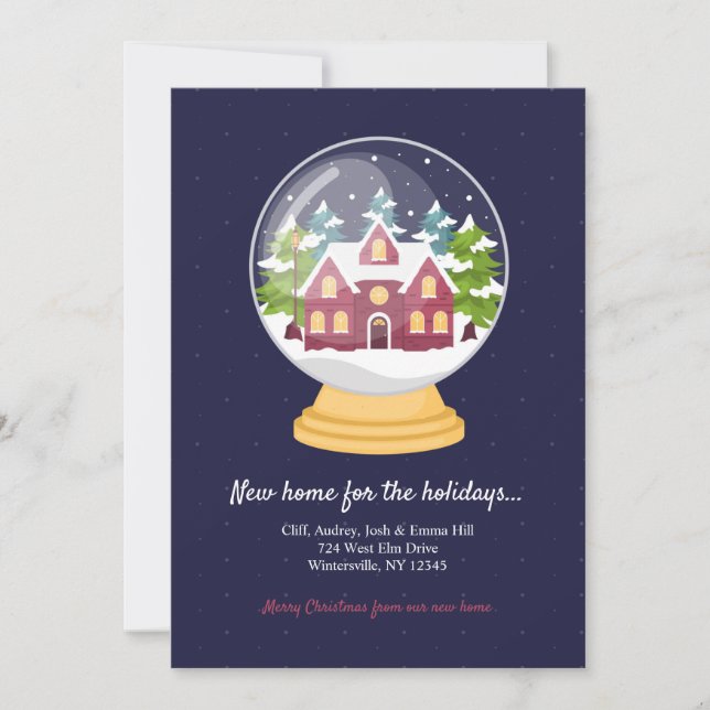 Snow Globe Moving Announcement (Front)