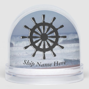 Snow Globe - Nautical Scene with Text
