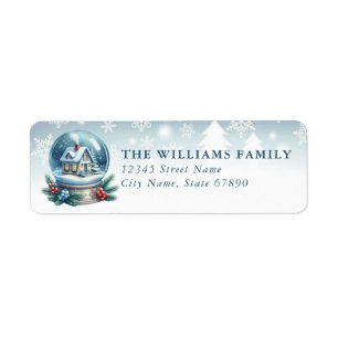 Snow Globe Return Address Labels