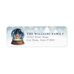 Snow Globe Return Address Labels