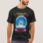 Snow Globe Santa Reindeers Merry Christmas T-Shirt<br><div class="desc">Snow Globe Santa Reindeers Merry Christmas</div>