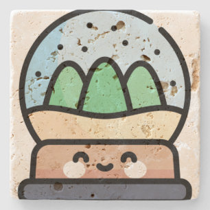 snow globe stone coaster